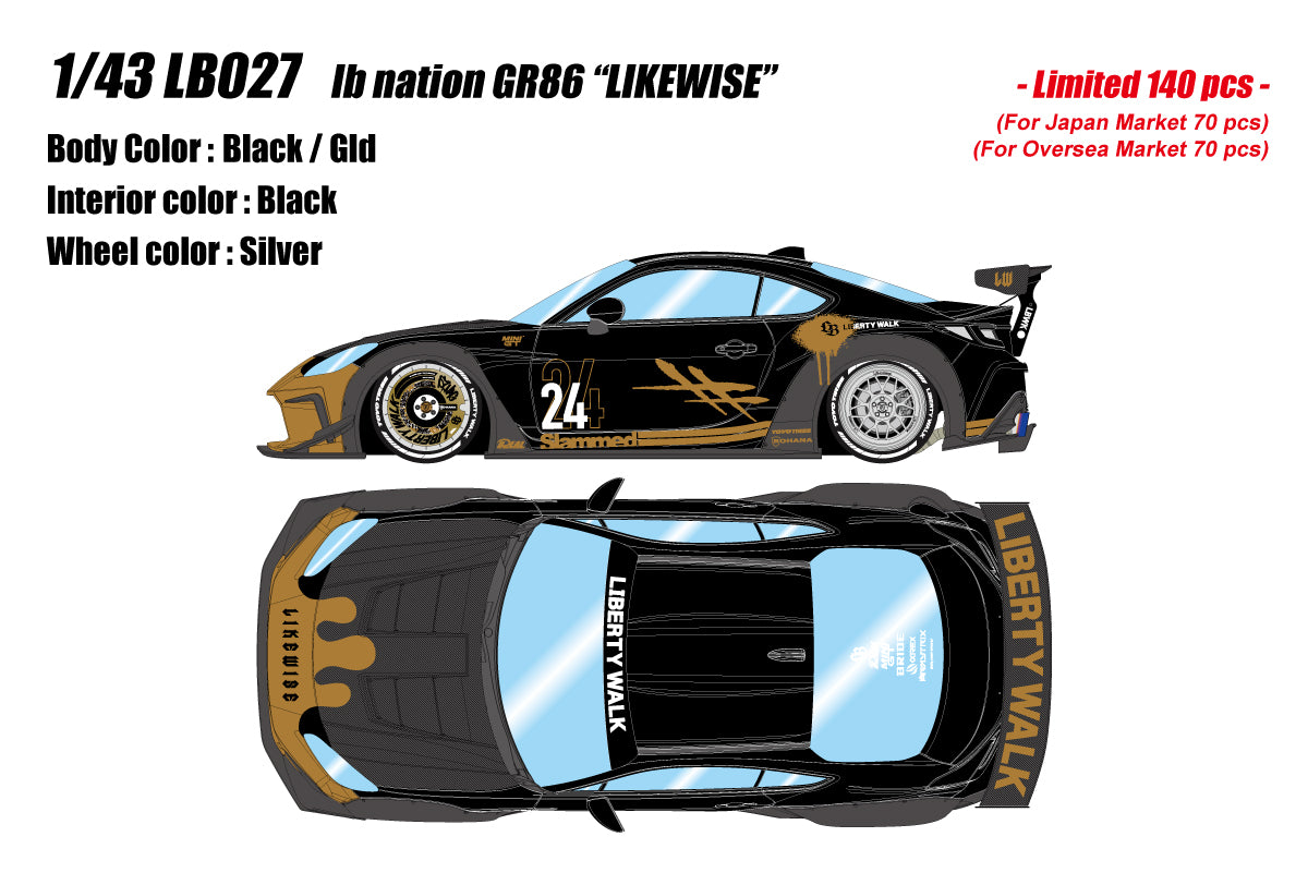 Make Up *POSTAGE INCLUDED* LB nation GR86 LIKEWISE 1/43 FREE POSTAGE Pre-Order