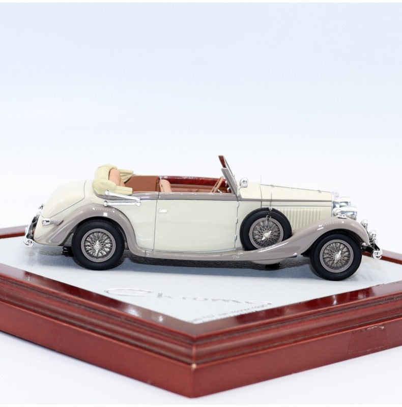 Chromes *POSTAGE INCLUDED* Bugatti T 57 Cabriolet Van Vooren 1935 s/n 57274 1/43 Chro42