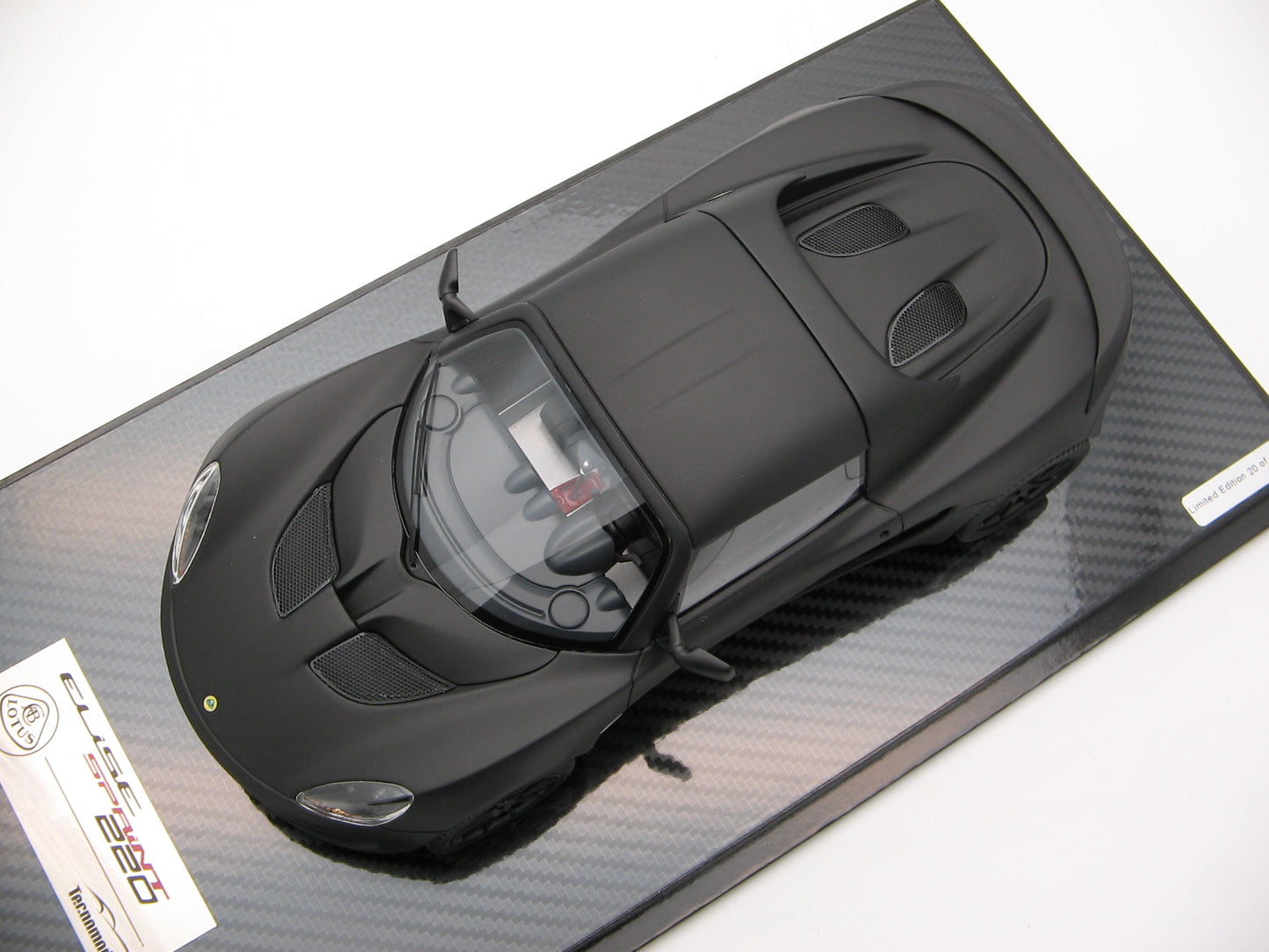 Tecnomodel *POSTAGE INCLUDED* TM18-110B Lotus Elise Sprint 220 Matte Black Full Body 2018 1/18