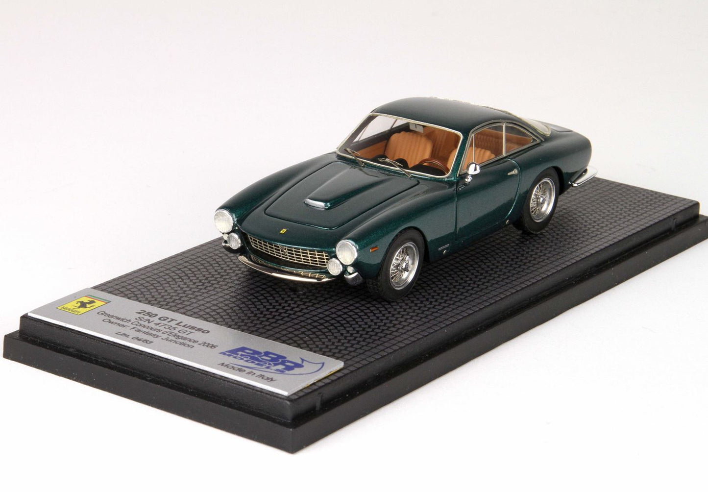 Sold Out BBR * *POSTAGE INCLUDED* Ferrari 250 GT Lusso conc. Elegance Greenwich 2006 1/43 CAR41E