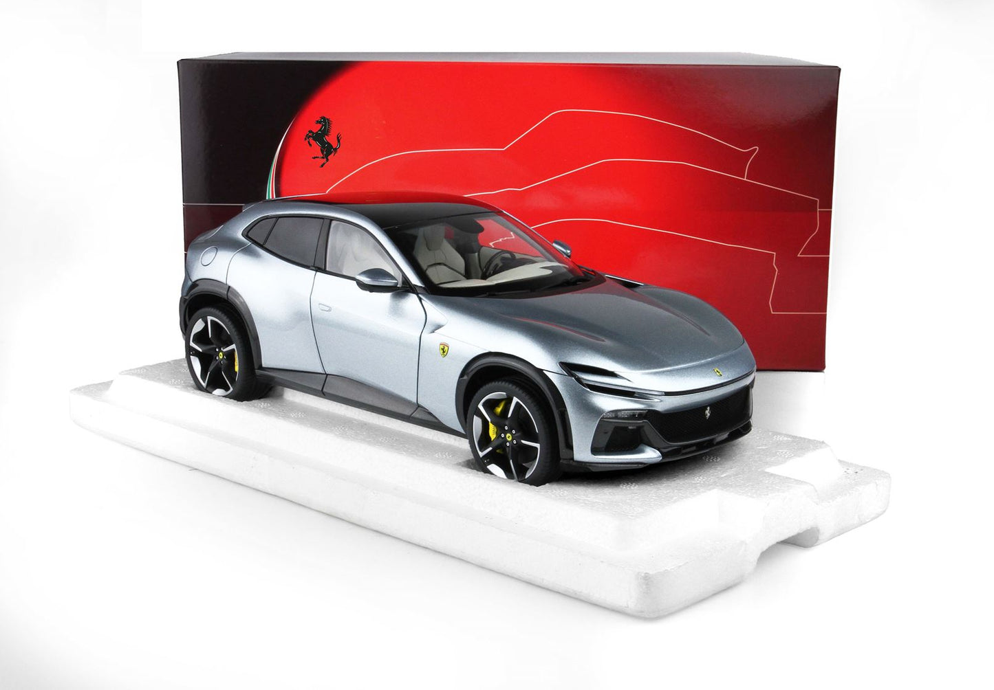 BBR *POSTAGE INCLUDED* Ferrari Purosangue diecast panoramic roof Grigio Titanio - polifoam 1/18 FREE POSTAGE HE180053A Pre-Order