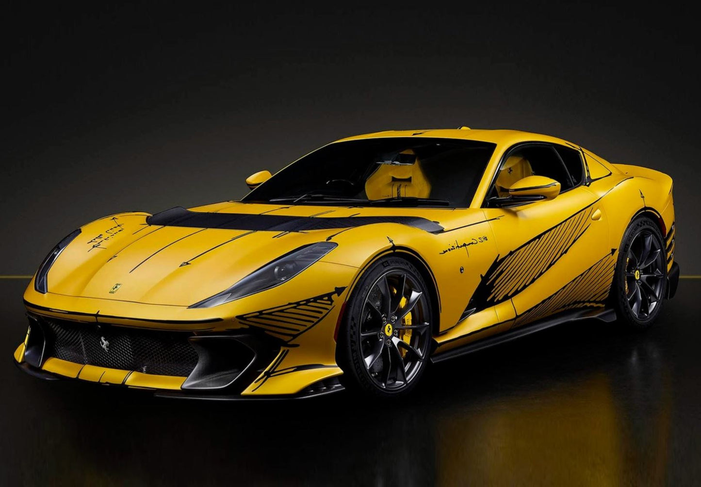 BBR Ferrari 812 Competizione Three layer yellow special Carbon box packaging 1/18 P18207ART Pre-order