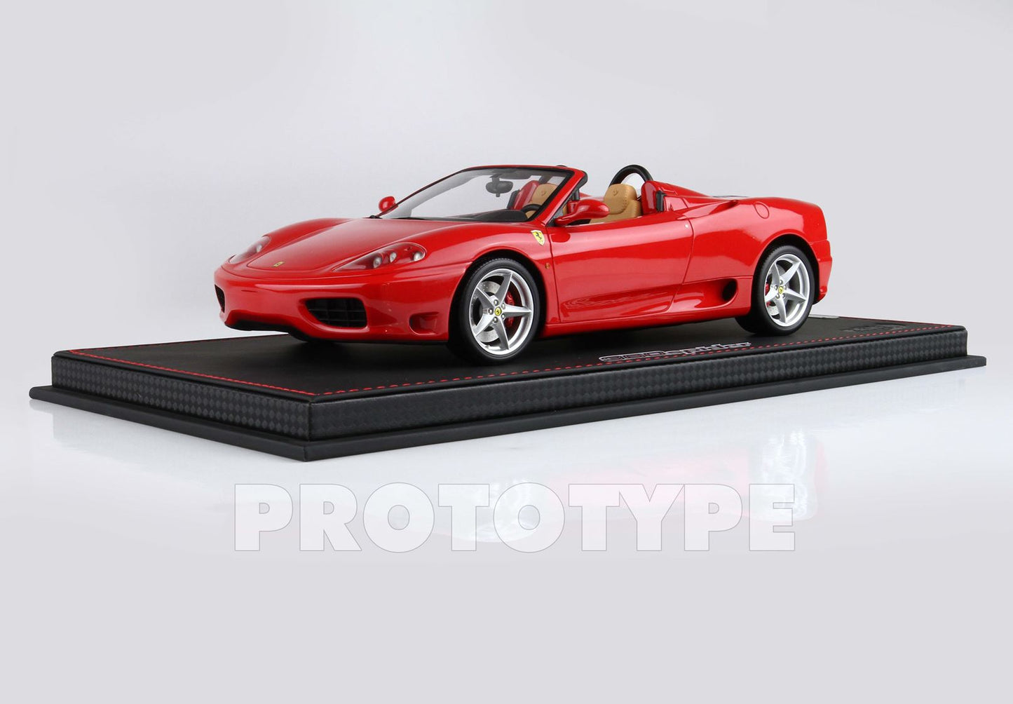 BBR *POSTAGE INCLUDED* Ferrari 360 Modena Spider manual gear Rosso Corsa - Beige 1/18 P18229A Pre-Order
