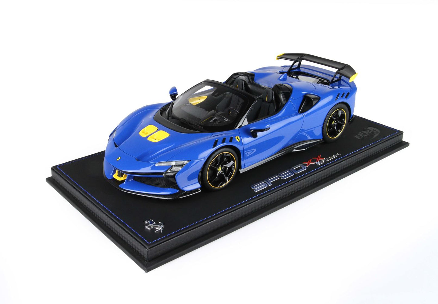 BBR *POSTAGE INCLUDED* Ferrari SF90 XX Spider Dino light blue and yellow P18238A 1/18