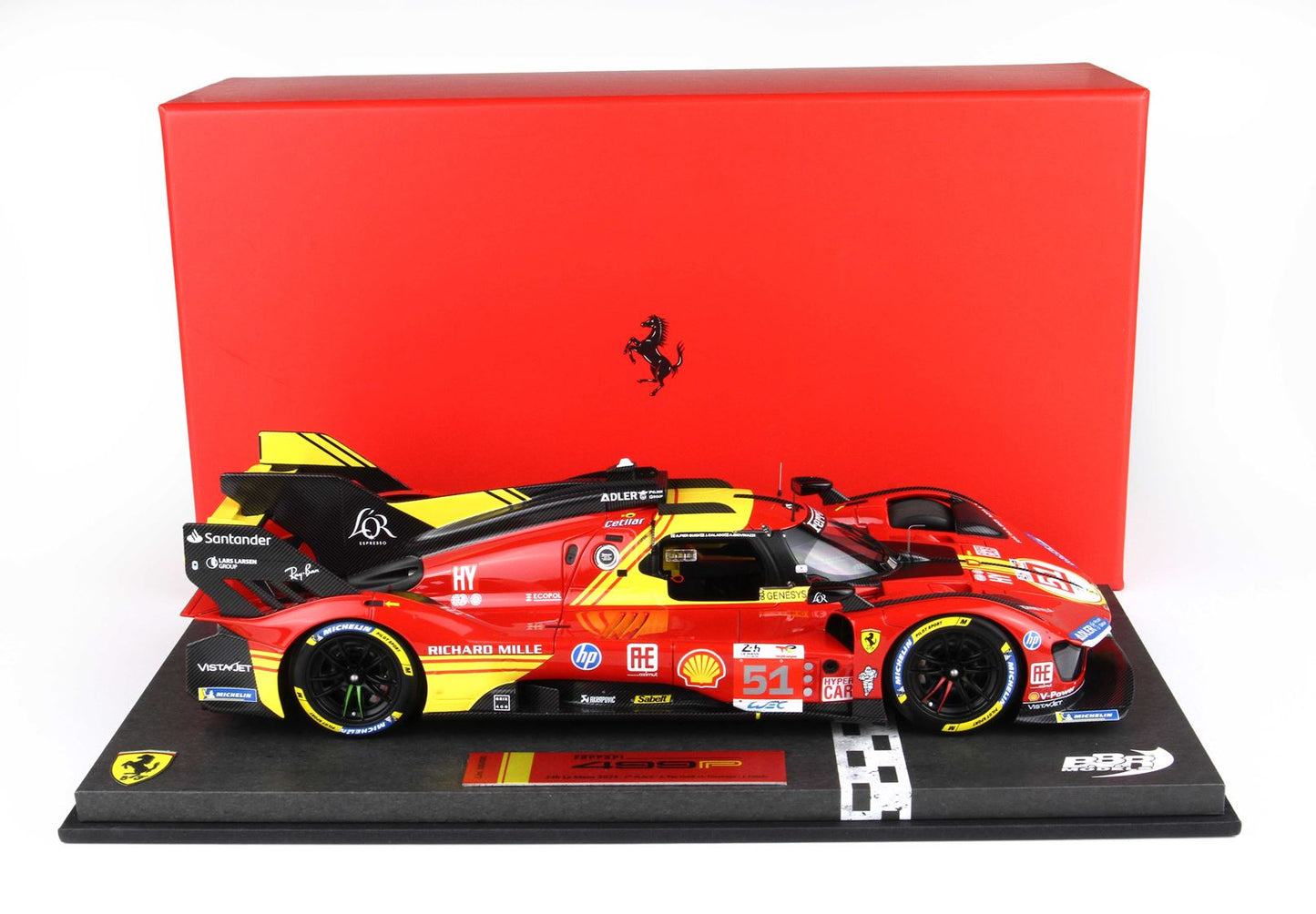 BBR *POSTAGE INCLUDED* Ferrari 499P car n. 51 - 3rd Le Mans 2024 drivers Pier Guidi Giovinazzi Calado 1/18 P18252B Pre-Order