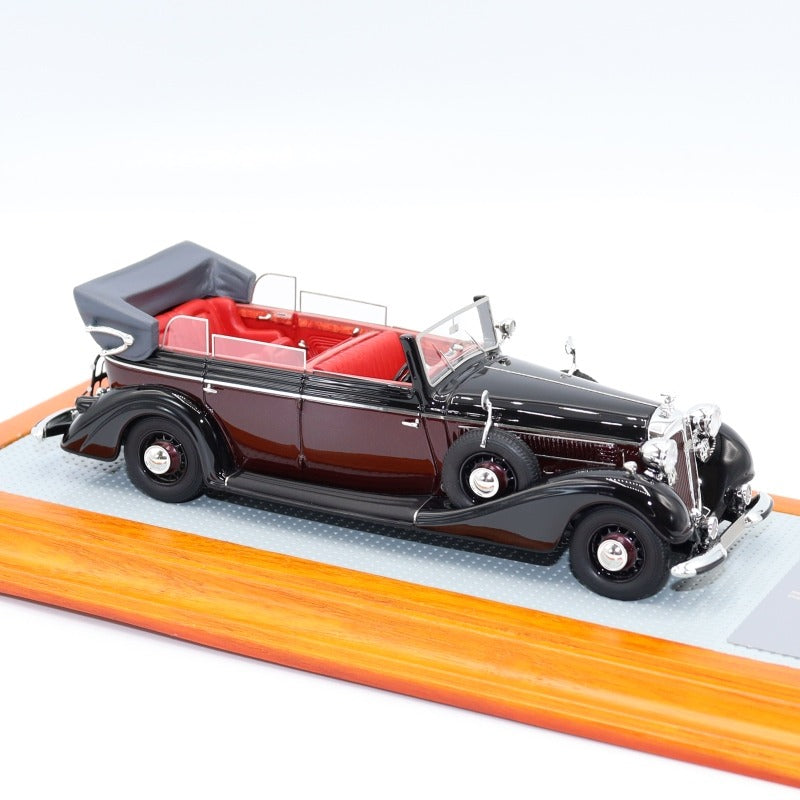 Ilario IL194 Horch 951A Pullman Cabriolet 1938 LHD Auto d'Origine Noir 1/43
