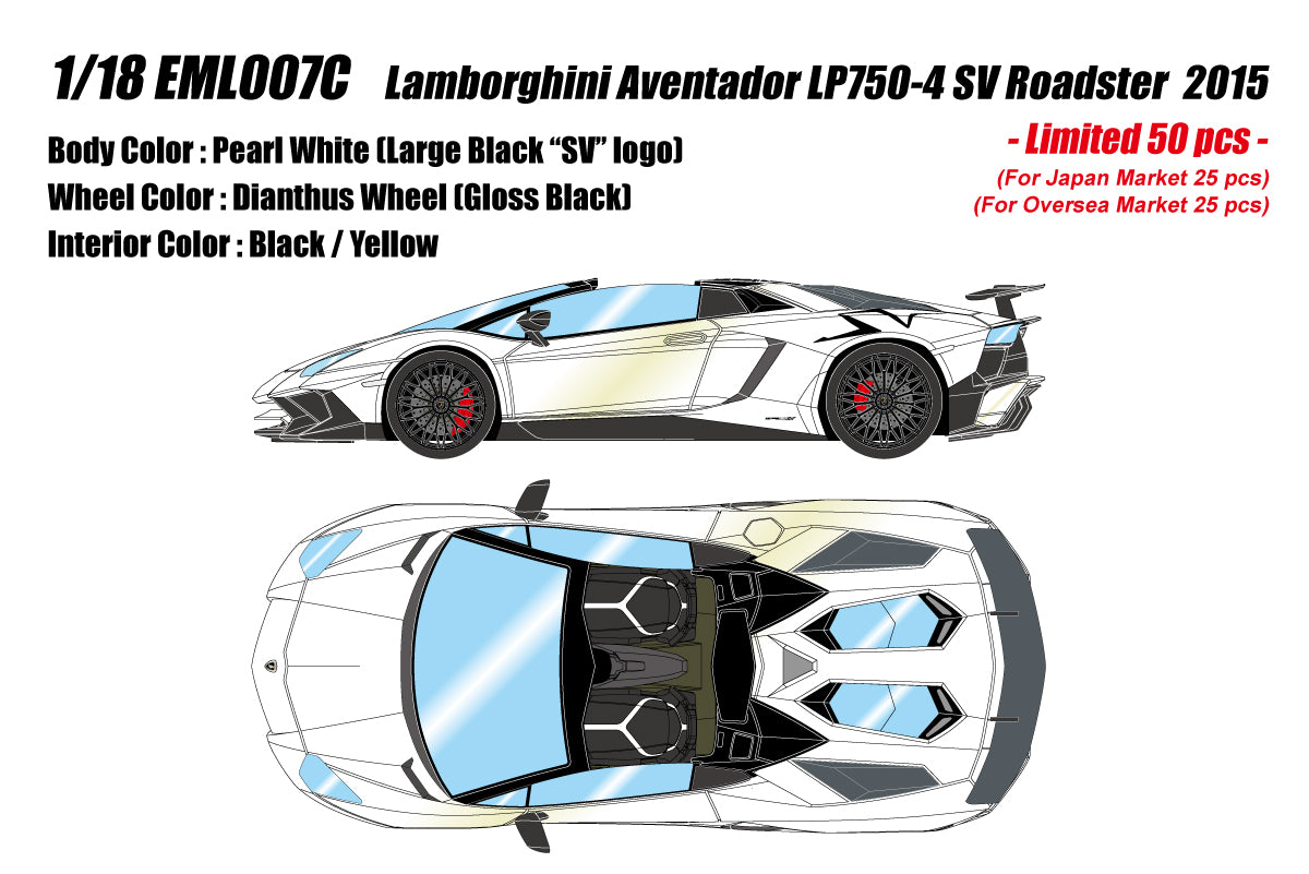 MakeUp Lamborghini Aventador LP750-4 SV Roadster 2015 1/18 Blue