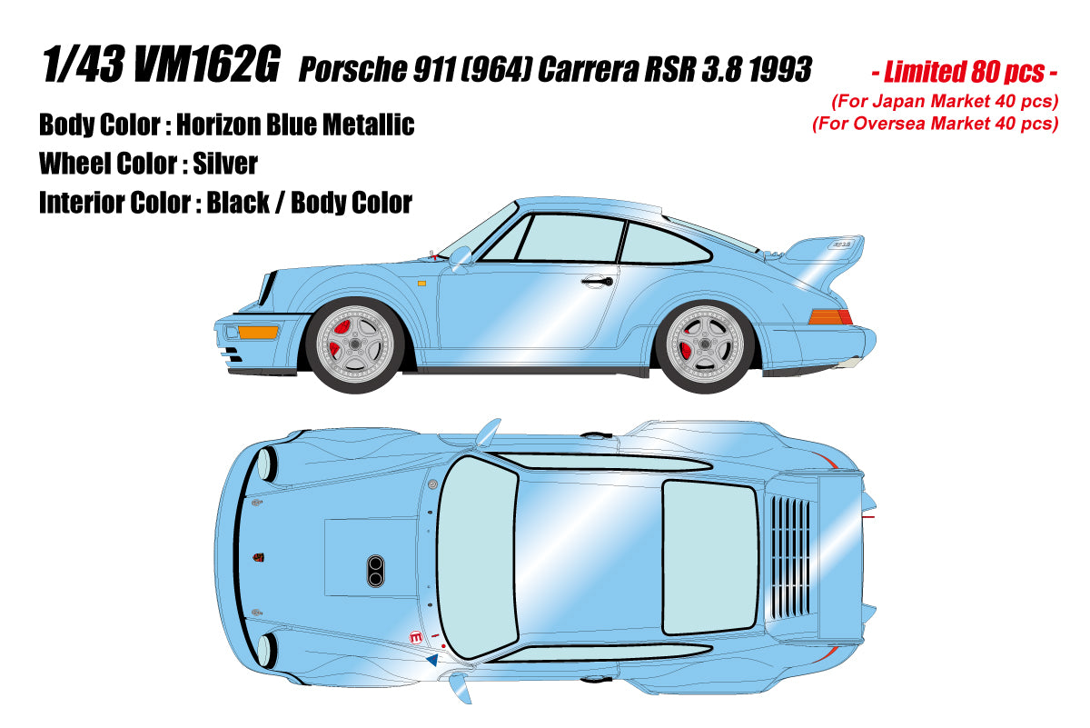 Make Up Porsche 911 (964) Carrera RSR 3.8 1993 1/18 VM162F to VM162J