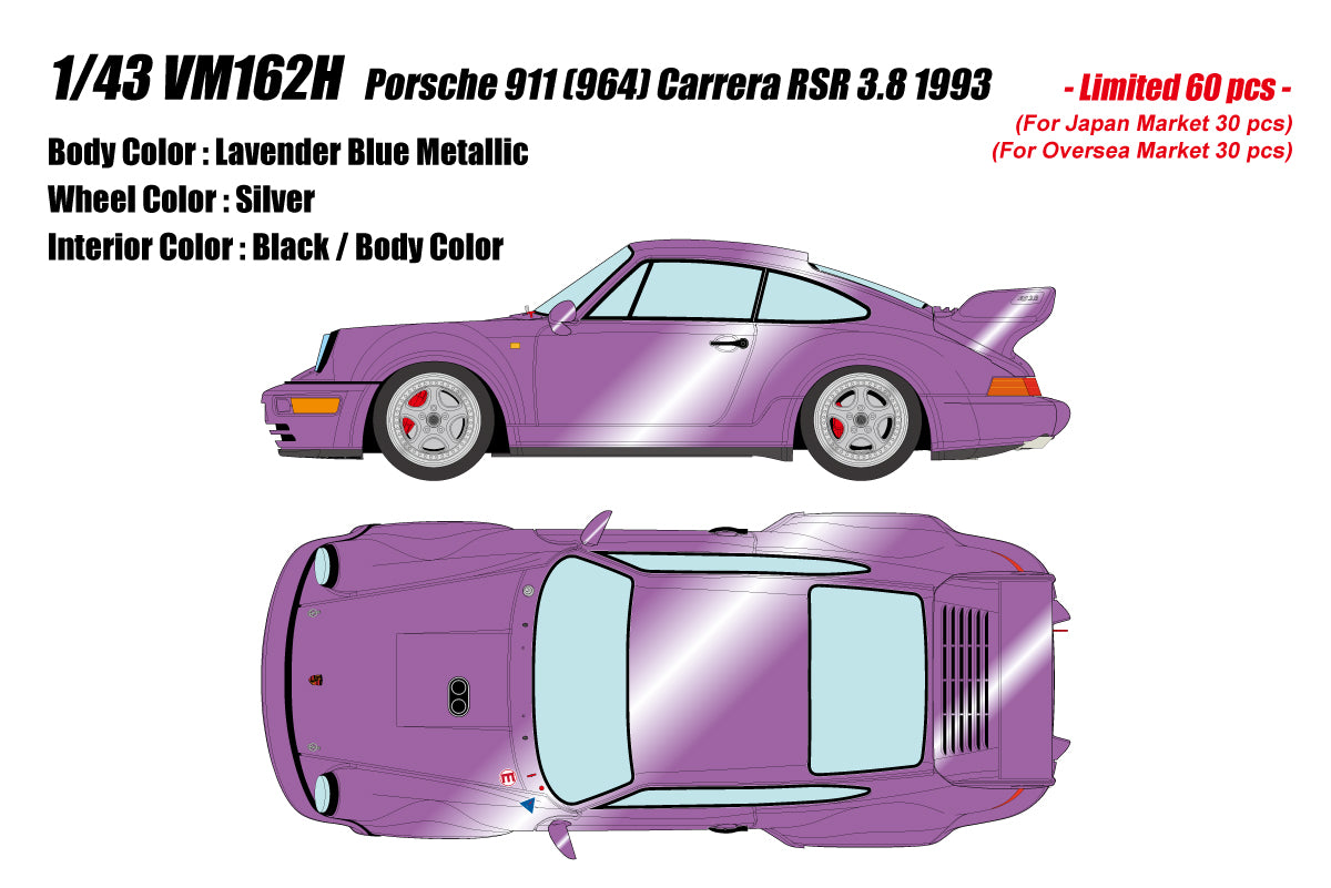 Make Up Porsche 911 (964) Carrera RSR 3.8 1993 1/18 VM162F to VM162J