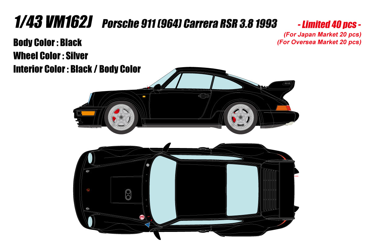 Make Up Porsche 911 (964) Carrera RSR 3.8 1993 1/18 VM162F to VM162J