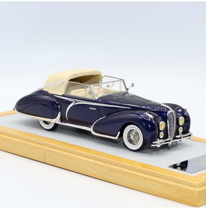 Chro60 Chromes Delahaye 135 Cabriolet Figoni & falaschi 1948 "El Glaoui" sn800954 Black 1/43