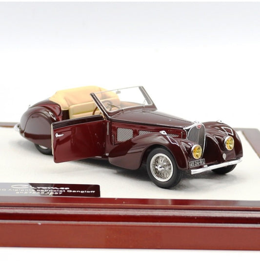 Chro51 Chromes Bugatti T57SC Atalante Cabriolet Gangloff 1937 sn57533 1/43