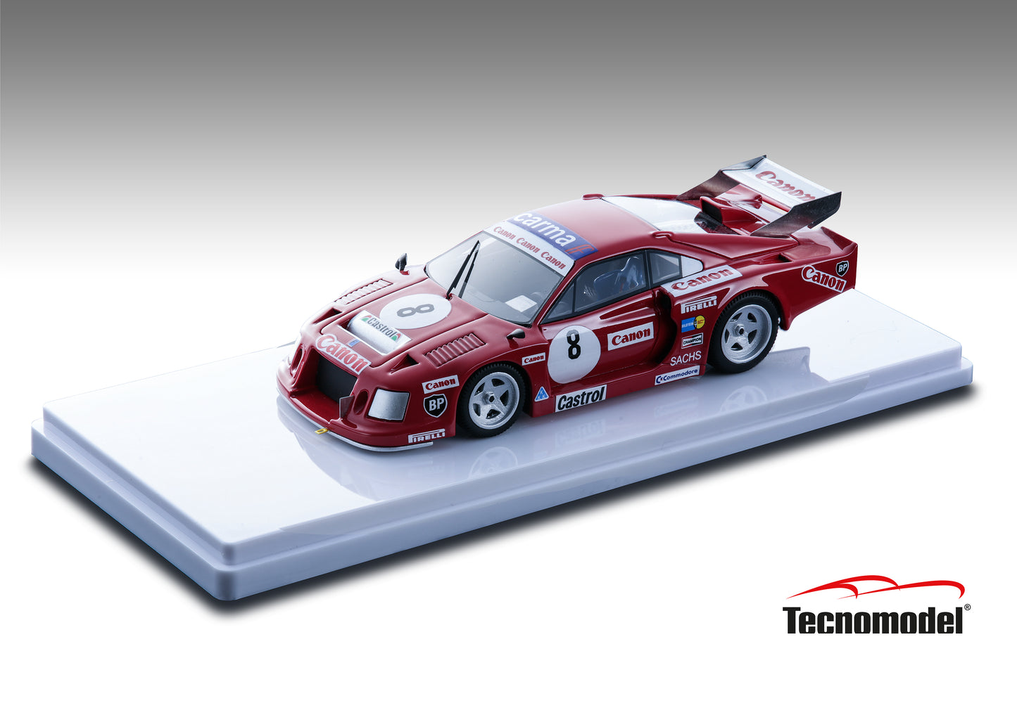 Tecnomodel TM43-50B Ferrari 308 GTB Turbo Kyalami 1981 DNF Carlo Facetti - Martino Finotto 1/43