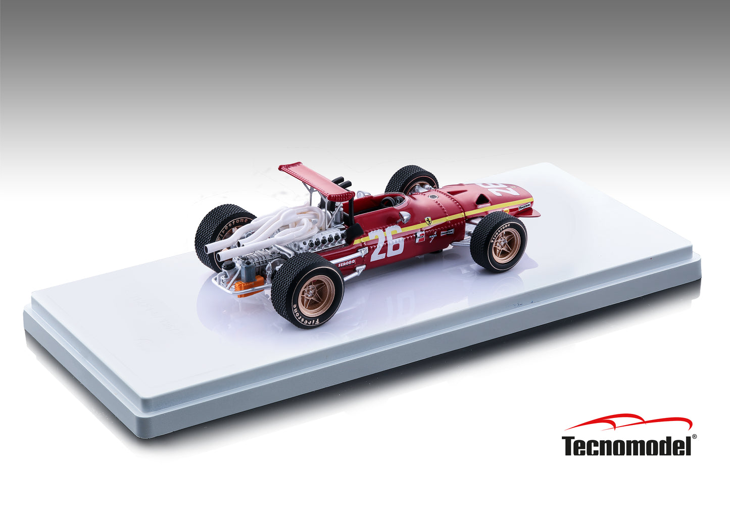 Tecnomodel TM43-18A Ferrari 312 F1/68 GP di Francia 1968 car #26 J.Ickx 110 pcs  1/43