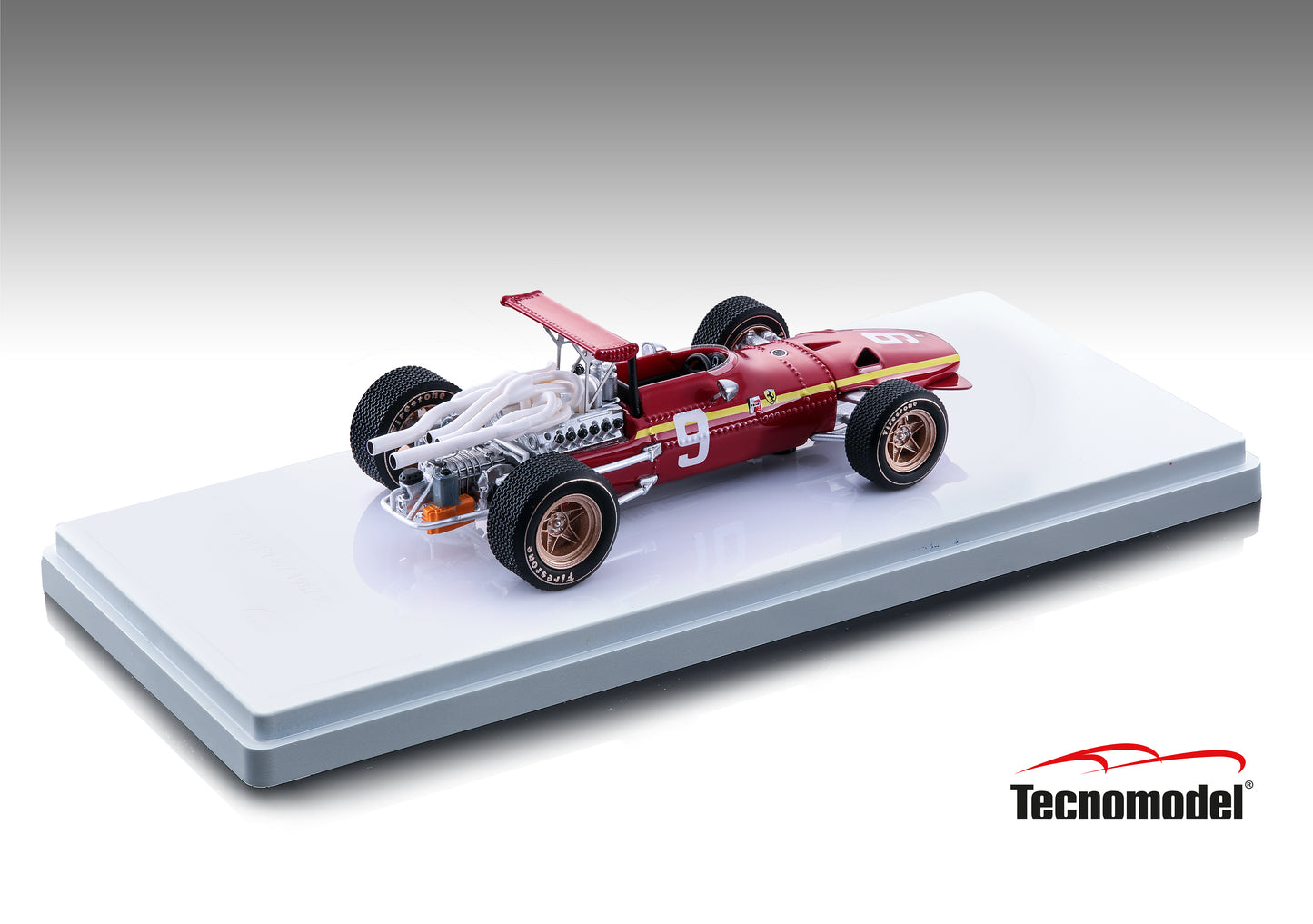 Tecnomodel TM43-18C Ferrari 312F1/68 GP del Nurburgring 1968 car #9 J.Ickx scala 80 pcs  1/43