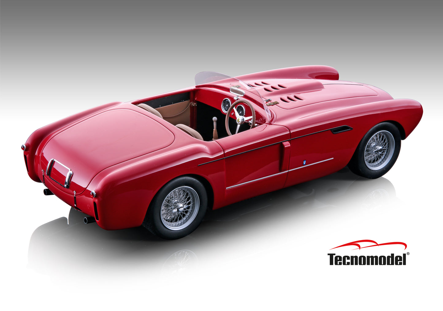 Tecnomodel TM18-212A Ferrari 340 Mexico Spyder 1953 Press Gloss Red 1/18 Pre-Order