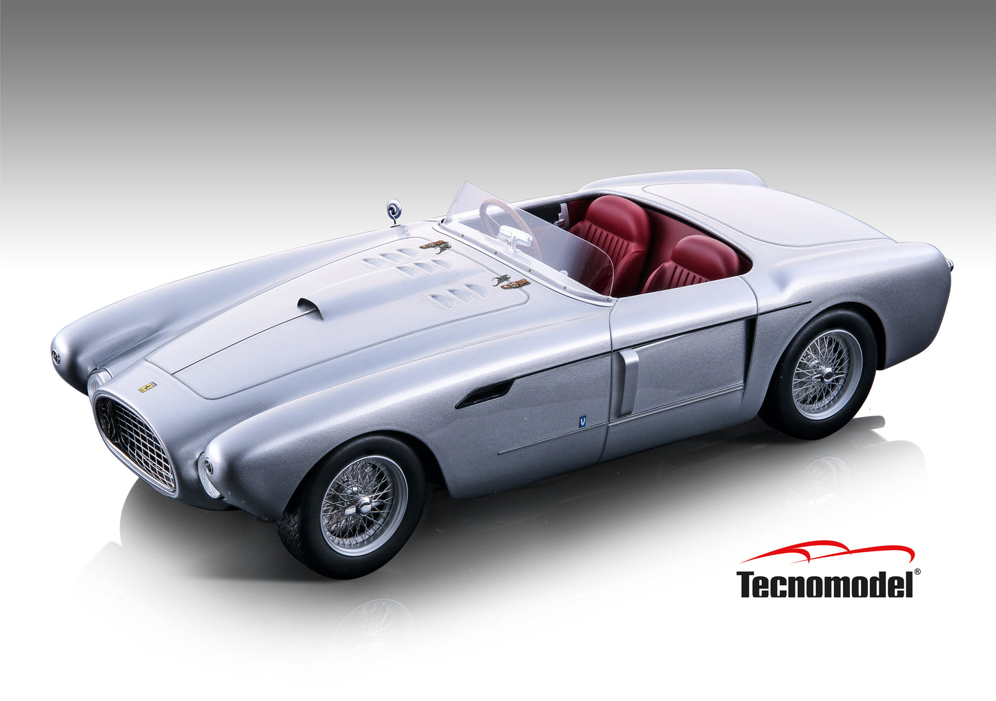 Tecnomodel TM18-212D Ferrari 340 Mexico Spyder Metallic Silver 1953 1/18