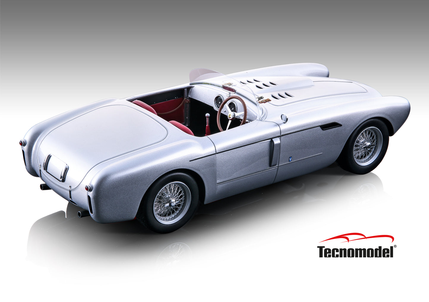 Tecnomodel TM18-212D Ferrari 340 Mexico Spyder Metallic Silver 1953 1/18