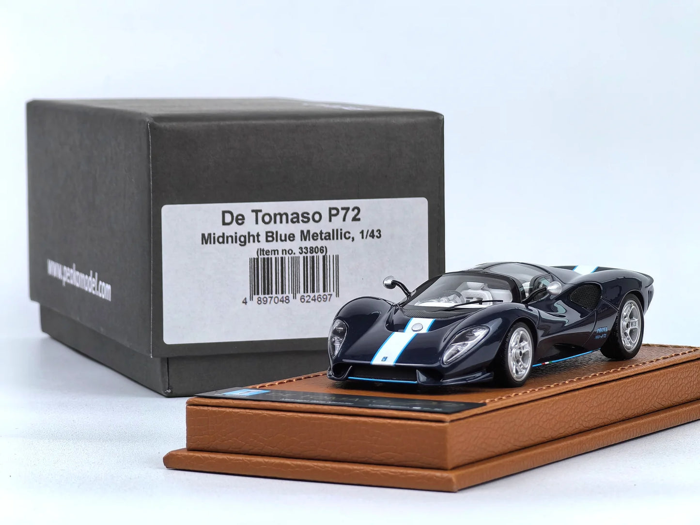 Peako Model  1/43 De Tomaso P72 2020 Midnight Blue Metallic 50 pcs