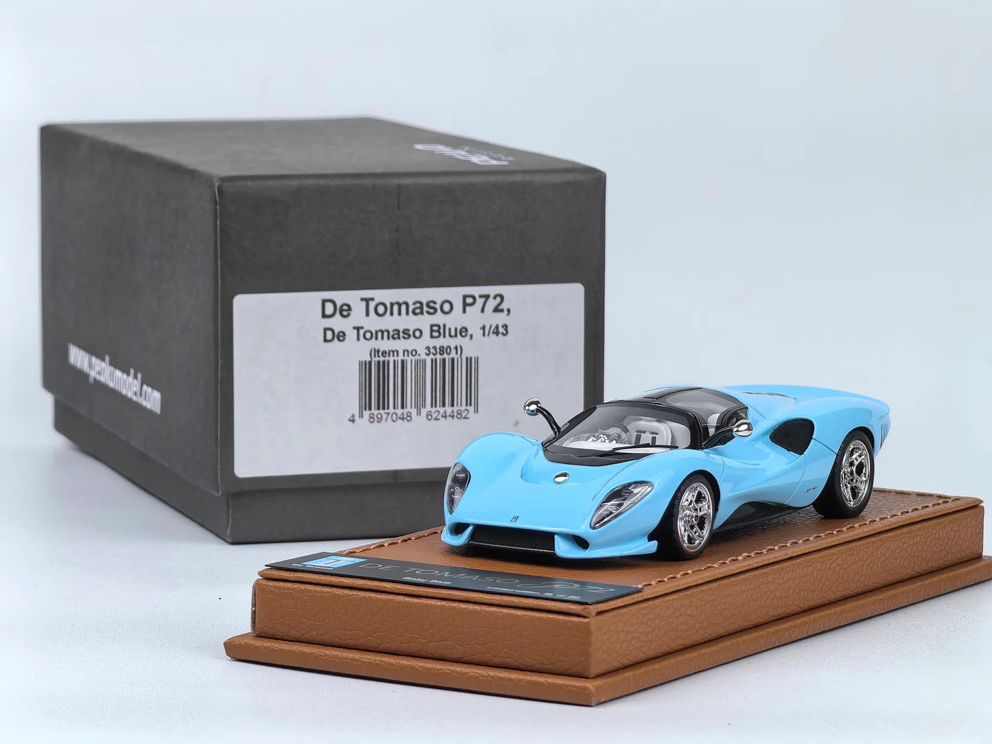 Peako Model  1/43 De Tomaso P72 2020 Baby Blue Limited 50 pcs