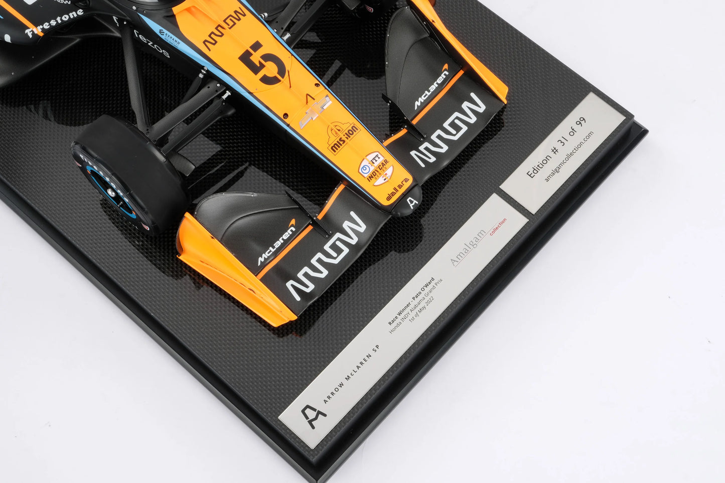 Amalgam Arrow McLaren SP - 2022 Alabama Grand Prix Winner - O'Ward 1:8 SCALE