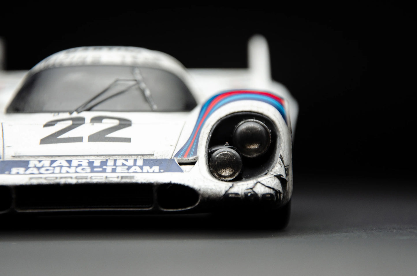 Amalgam Porsche 917 KH - 1971 Le Mans Winner - Martini Livery - Race Weathered 1:18 SCALE