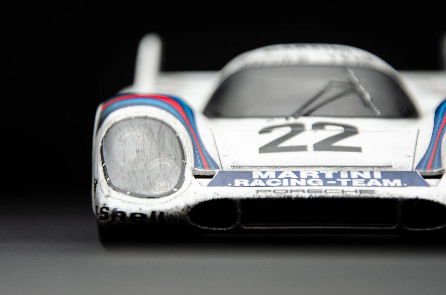 Amalgam Porsche 917 KH - 1971 Le Mans Winner - Martini Livery - Race Weathered 1:18 SCALE