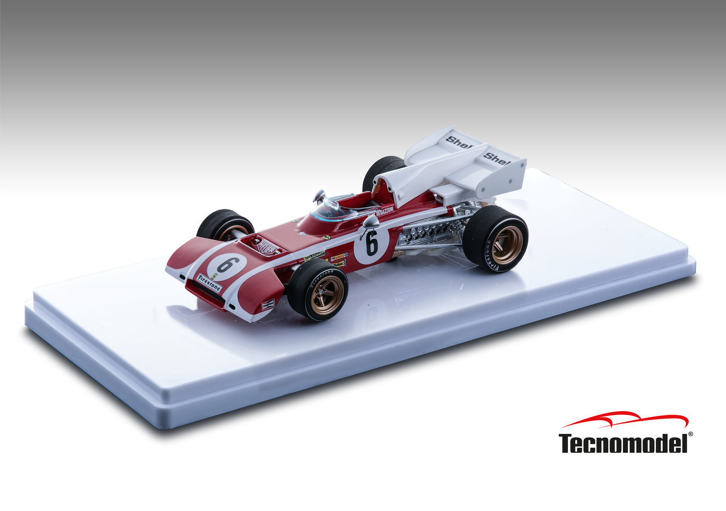 Tecnomodel TM43-26C Ferrari 312 B2 1972 South Africa GP Driver Clay Regazzoni 1/43