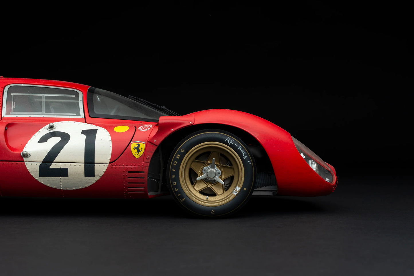 Amalgam Ferrari 330 P4 - 1967 Le Mans - 2nd Place - Class Winner - Race Weathered 1:8 SCALE