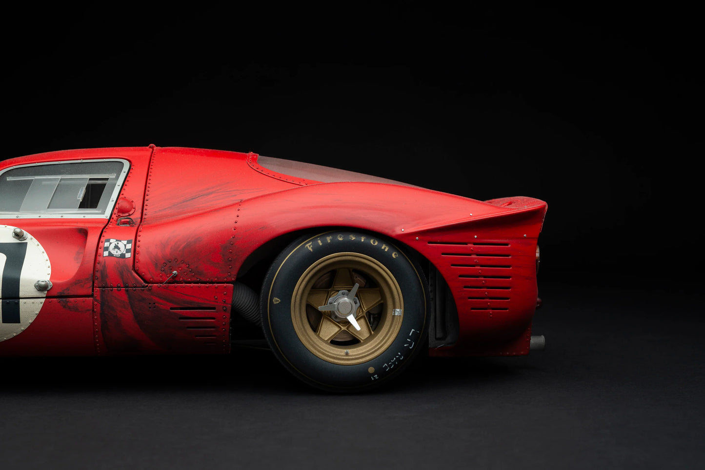 Amalgam Ferrari 330 P4 - 1967 Le Mans - 2nd Place - Class Winner - Race Weathered 1:8 SCALE