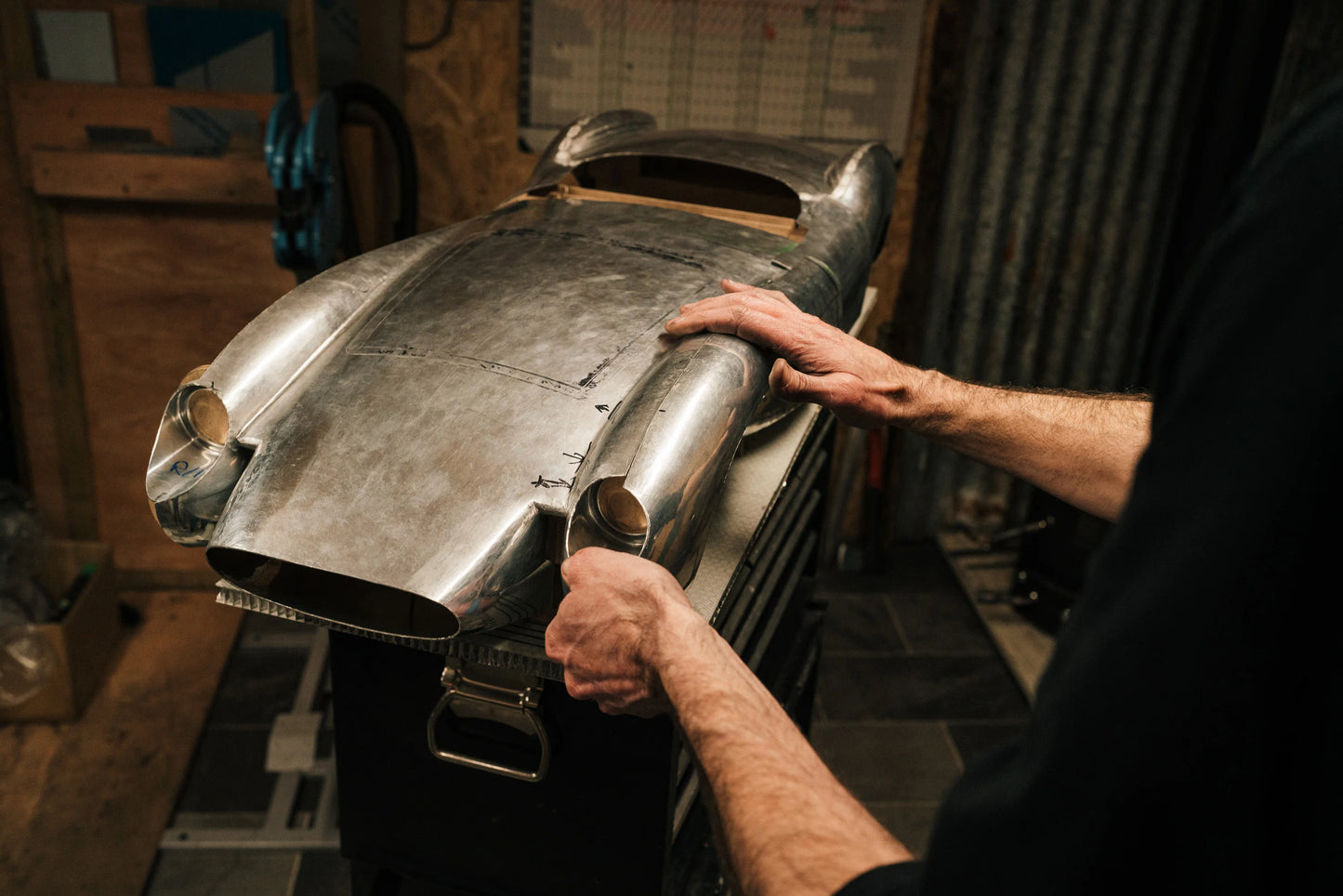 Amalgam (*shipping included*) Ferrari 250 TR Aluminium Body Replica - Polished Finish 1:4 SCALE