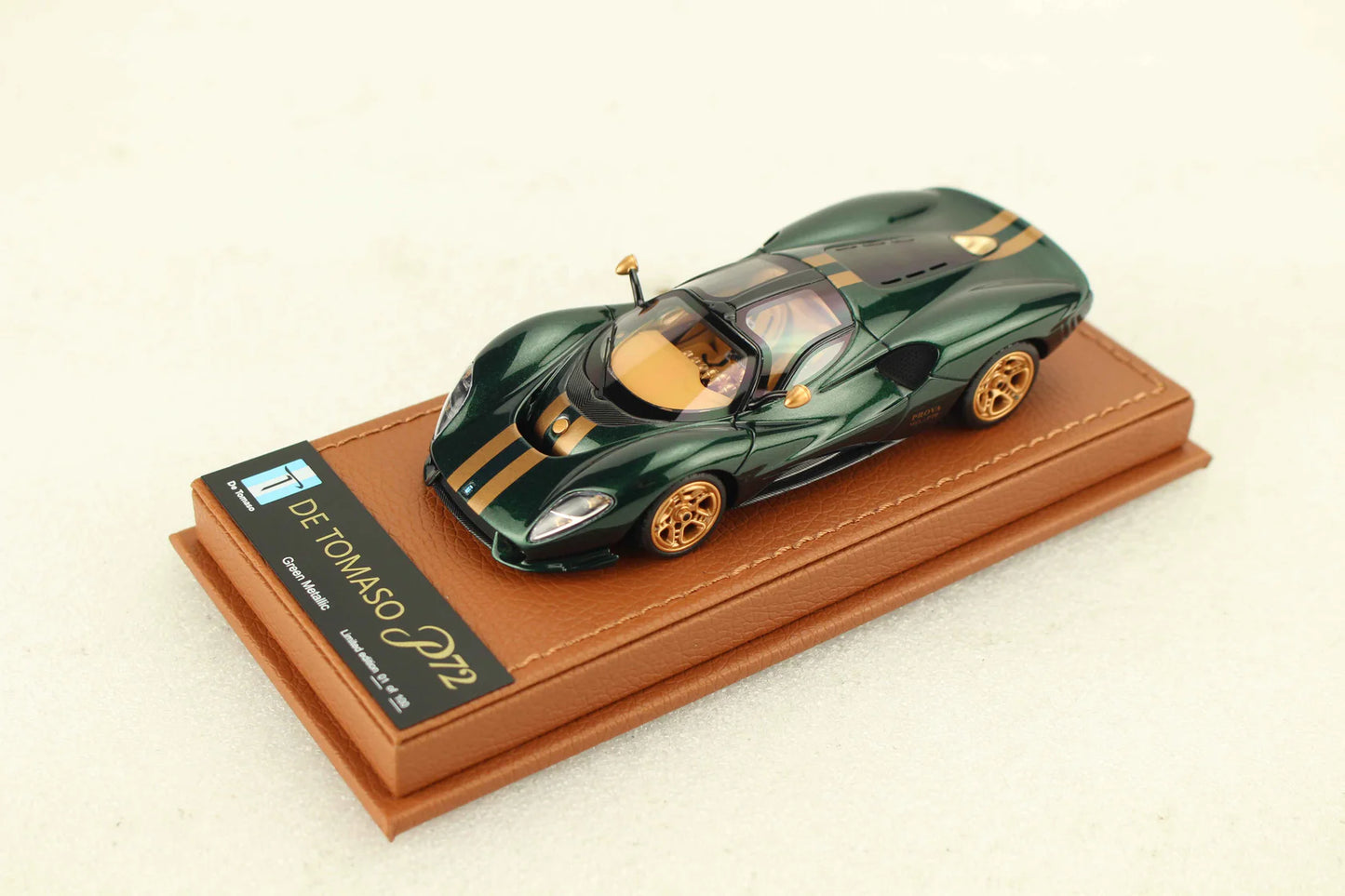 Peako Model  1/43 De Tomaso P72 2020 Green Metallic Limited 100 pcs