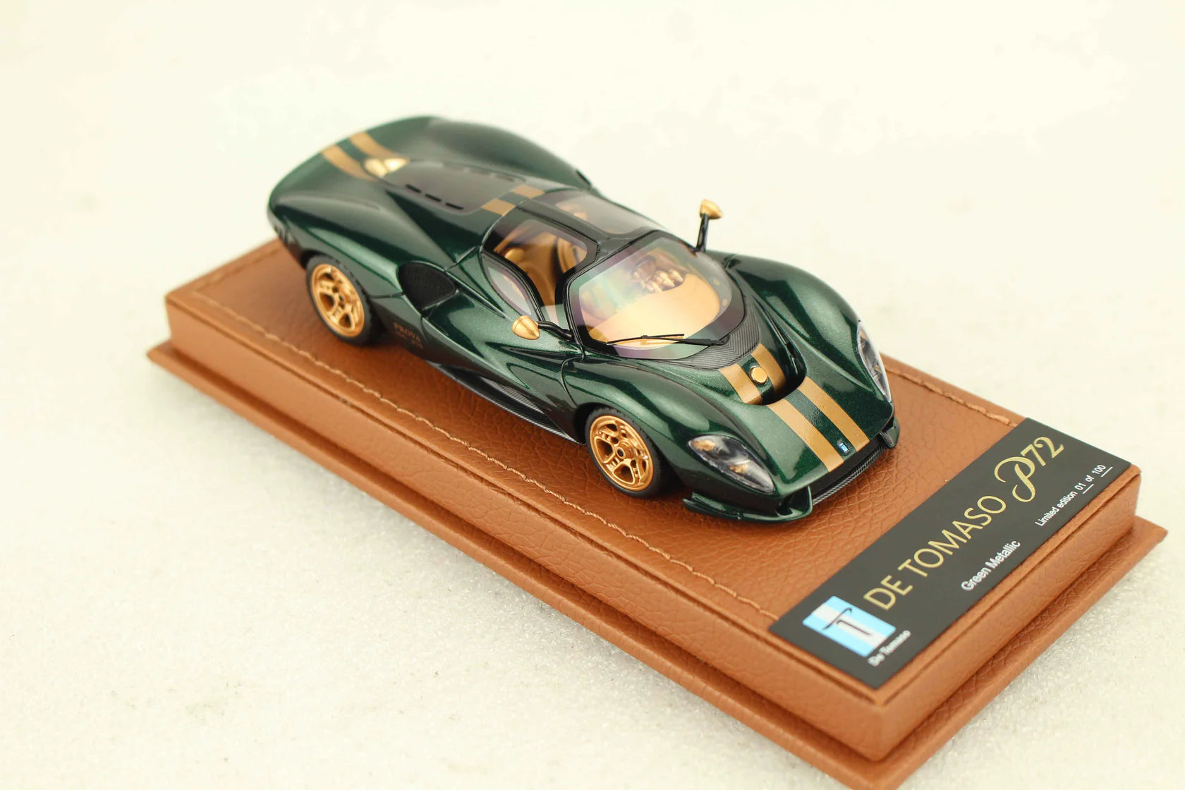 Peako Model  1/43 De Tomaso P72 2020 Green Metallic Limited 100 pcs