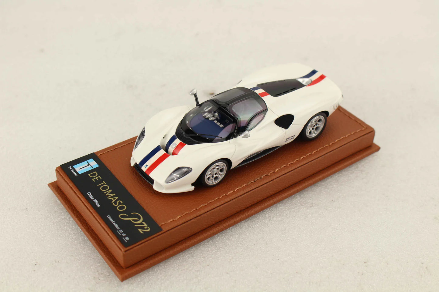 Peako 1/43 De Tomaso P72 Lemans Classic Model Gloss White with Stripe Ltd 50 pcs