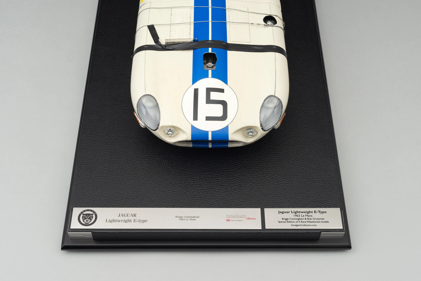 Amalgam Jaguar Lightweight E-type (LWE) - 1963 Le Mans - Race Weathered 1:8 SCALE