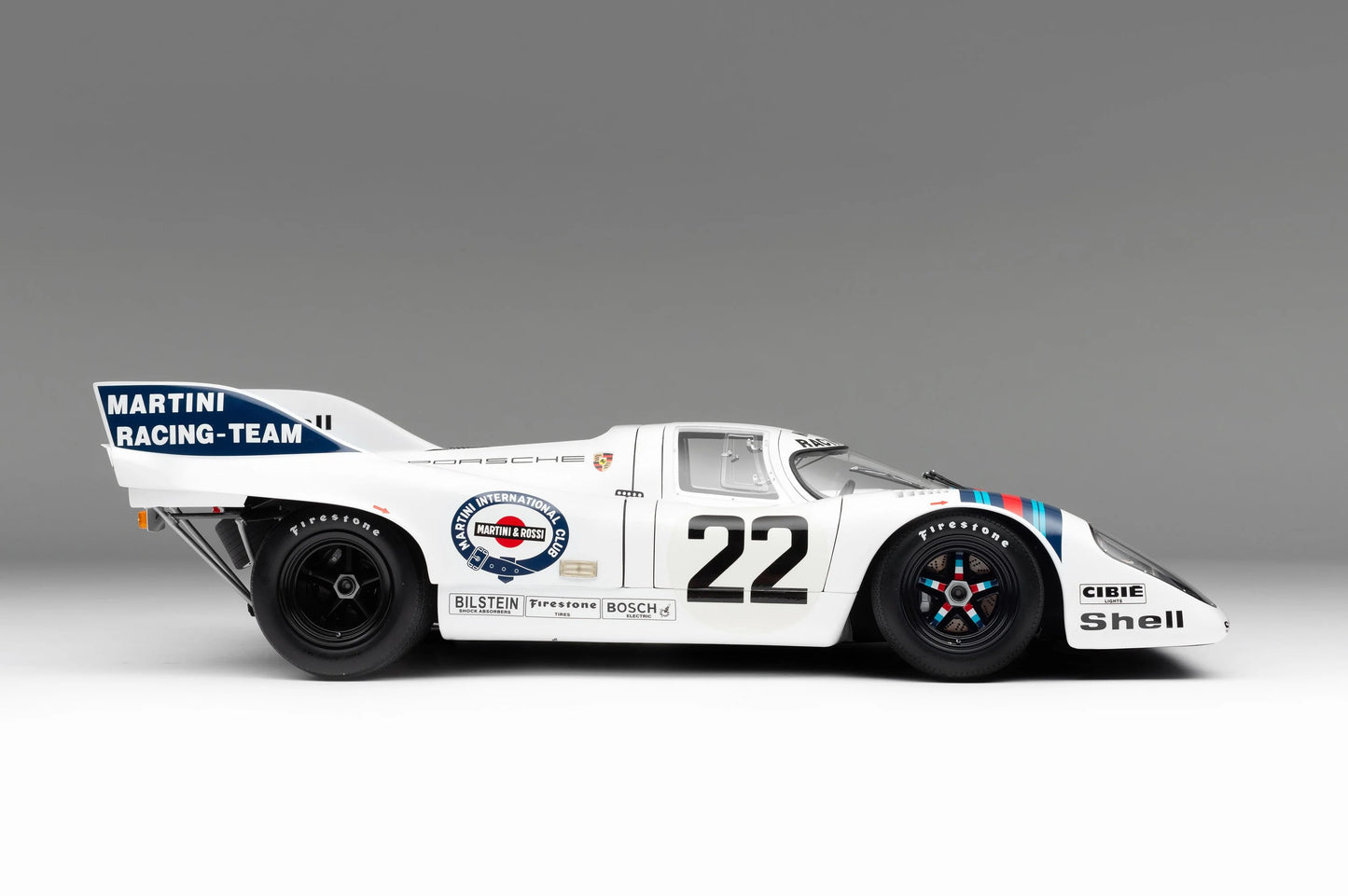 Amalgam Porsche 917 KH - 1971 Le Mans Winner - Martini Livery 1:8 SCALE