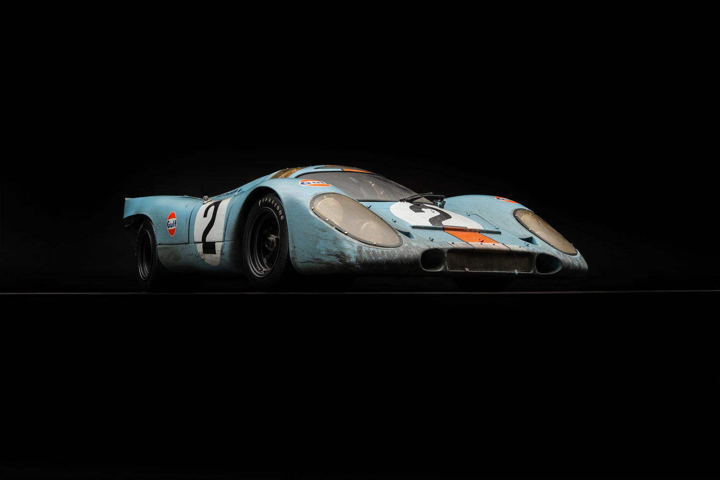 Amalgam Porsche 917K - 1971 Daytona Winner - Gulf Livery - Race Weathered 1:8 SCALE