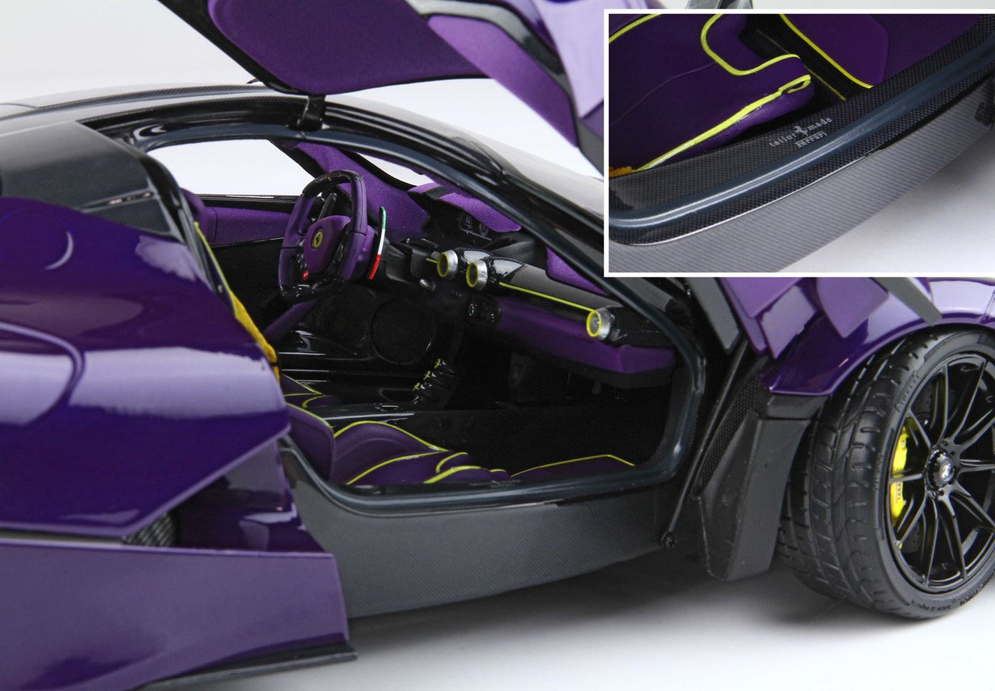 BBR Ferrari LaFerrari 2012 open  diecast - SPECIAL PACK Purple Dubai- Viola Vio 1/18 BBR182237DIE Pre-Order