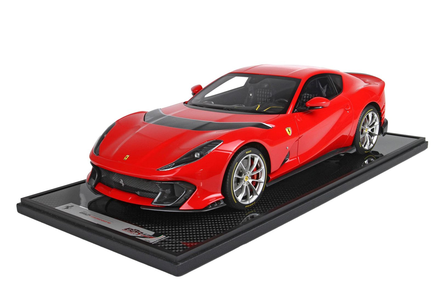 BBR Ferrari 812 Competizione Silver details Rosso Corsa 322 1/12