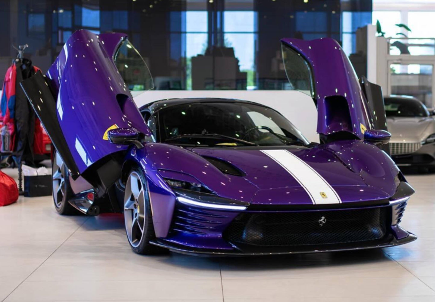 BBR *SPEDIZIONE INCLUSA* Ferrari SP3 Daytona tetto aperto Purple Dino 1/18 P18214TMN Pre-ordine