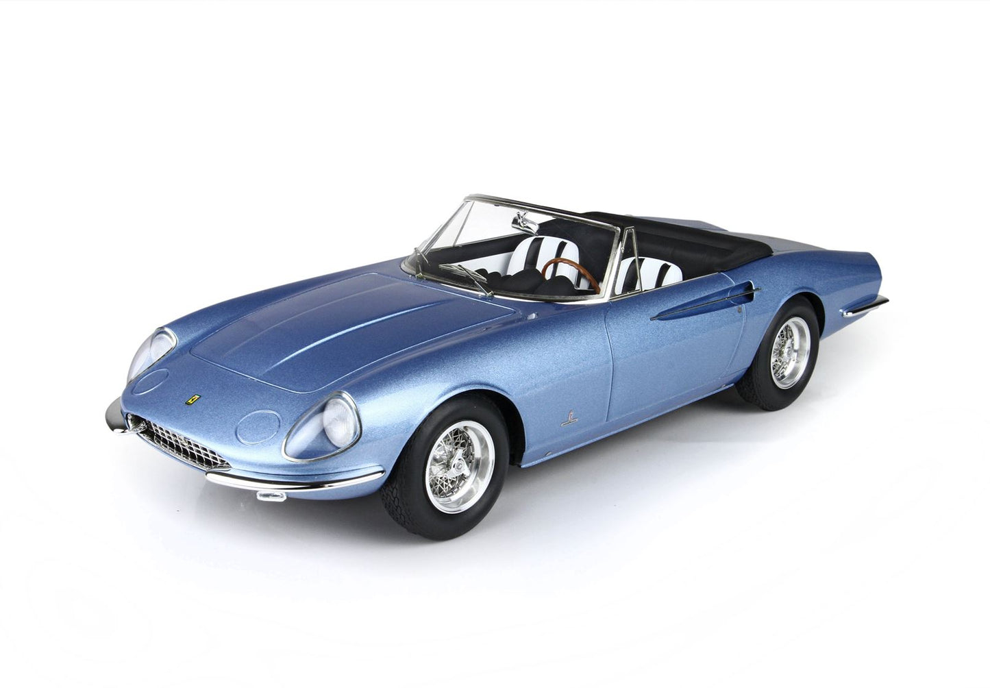 BBR Ferrari 365 California Geneve motor show 1966 s/n 08347 metallic light blue 1/43 BBR1814F