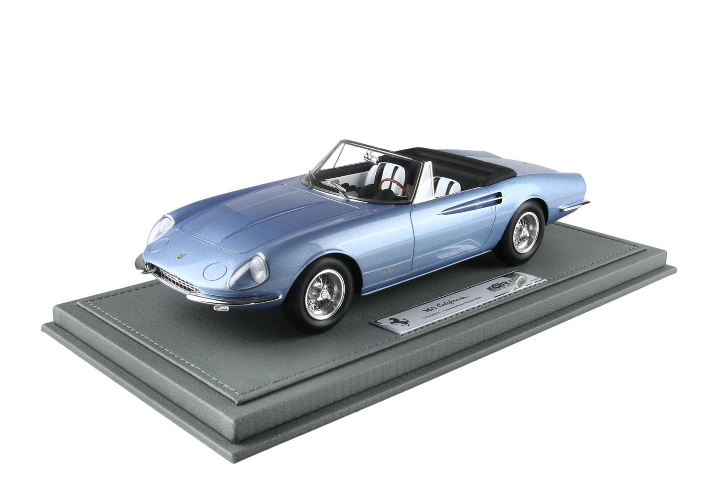 BBR Ferrari 365 California Geneve motor show 1966 s/n 08347 metallic light blue 1/43