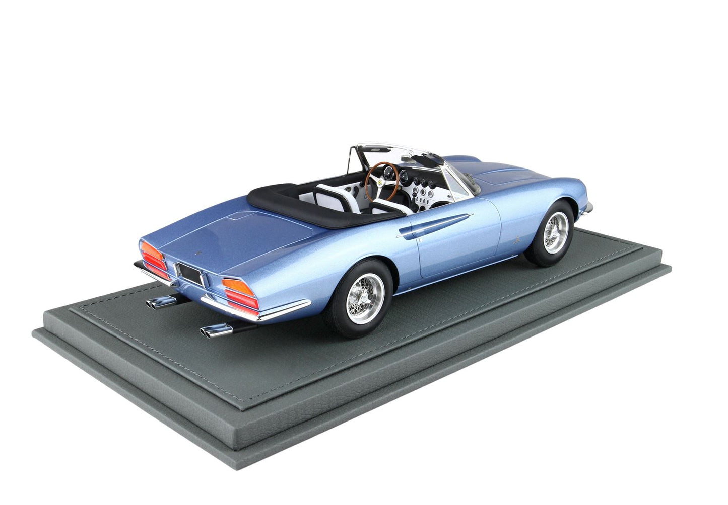 BBR Ferrari 365 California Geneve motor show 1966 s/n 08347 metallic light blue 1/43 BBR1814F