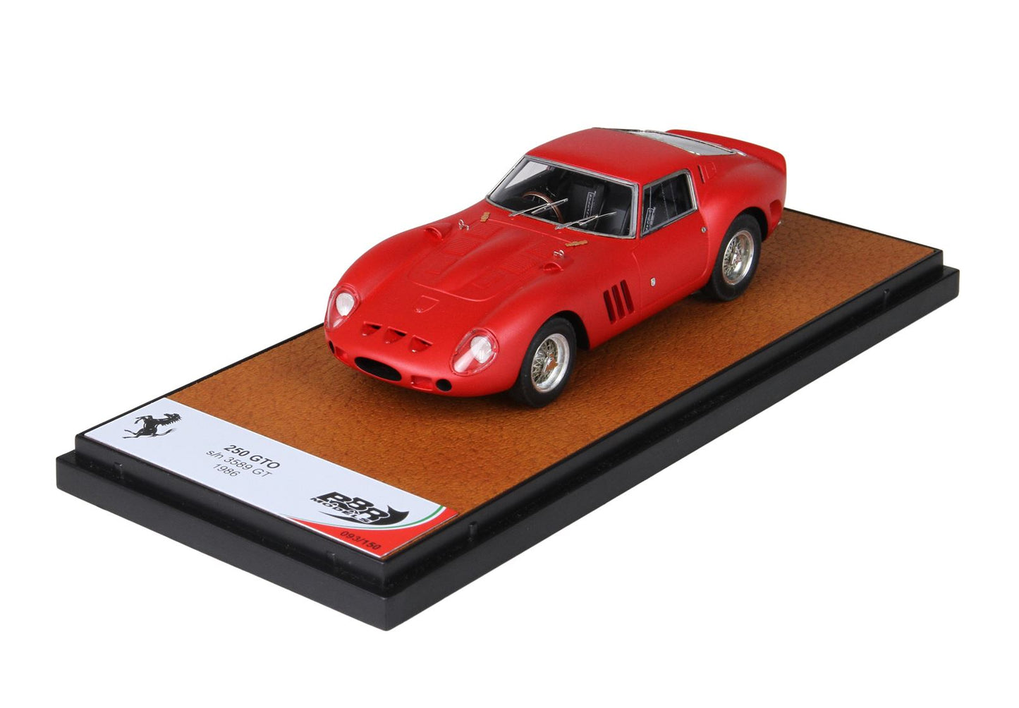 BBR Ferrari 250 GTO SN 3589GT grass field 1986 Matt Red 1/43