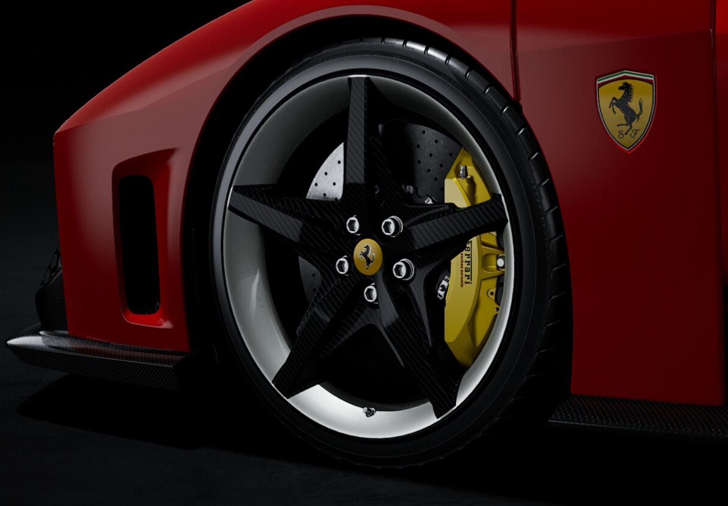 BBR *POSTAGE INCLUDED*Ferrari F80 carbon optional Rosso Corsa - bicolour wheels silver and carbon1/43 BBRC305A1 Pre-Order