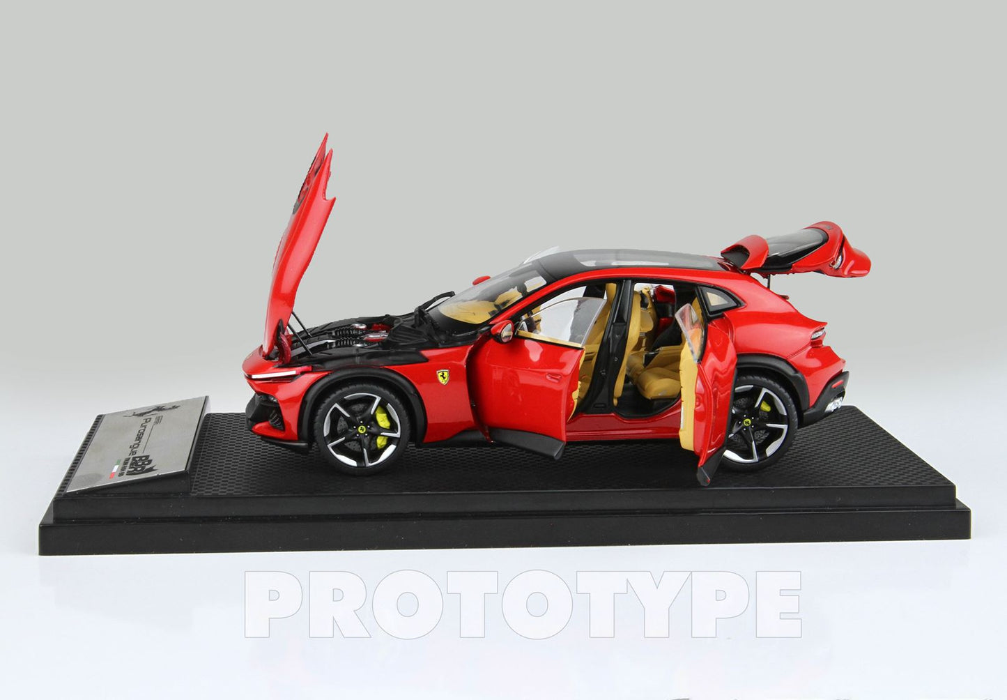 BBR Ferrari Purosangue diecast full open panoramic roof Rosso Corsa 1/43 HE43002B Pre-order