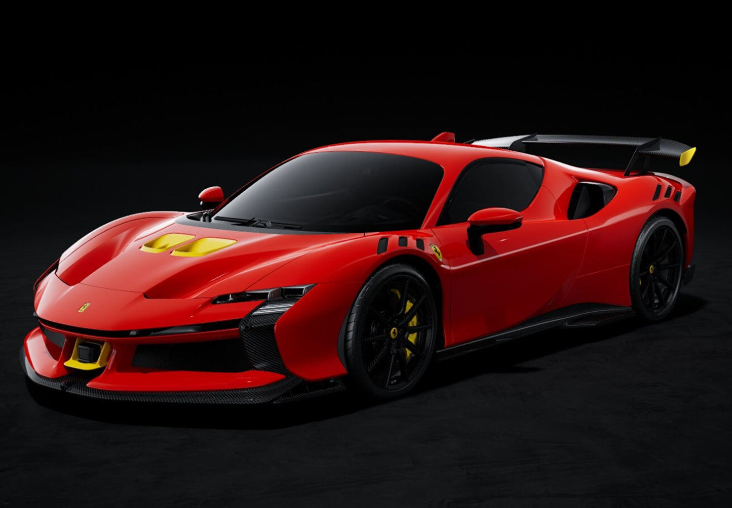 BBR *POSTAGE INCLUDED* Ferrari SF90 XX Stradale Rosso Corsa Carbon rims 1/18 P18237RC Pre-Order