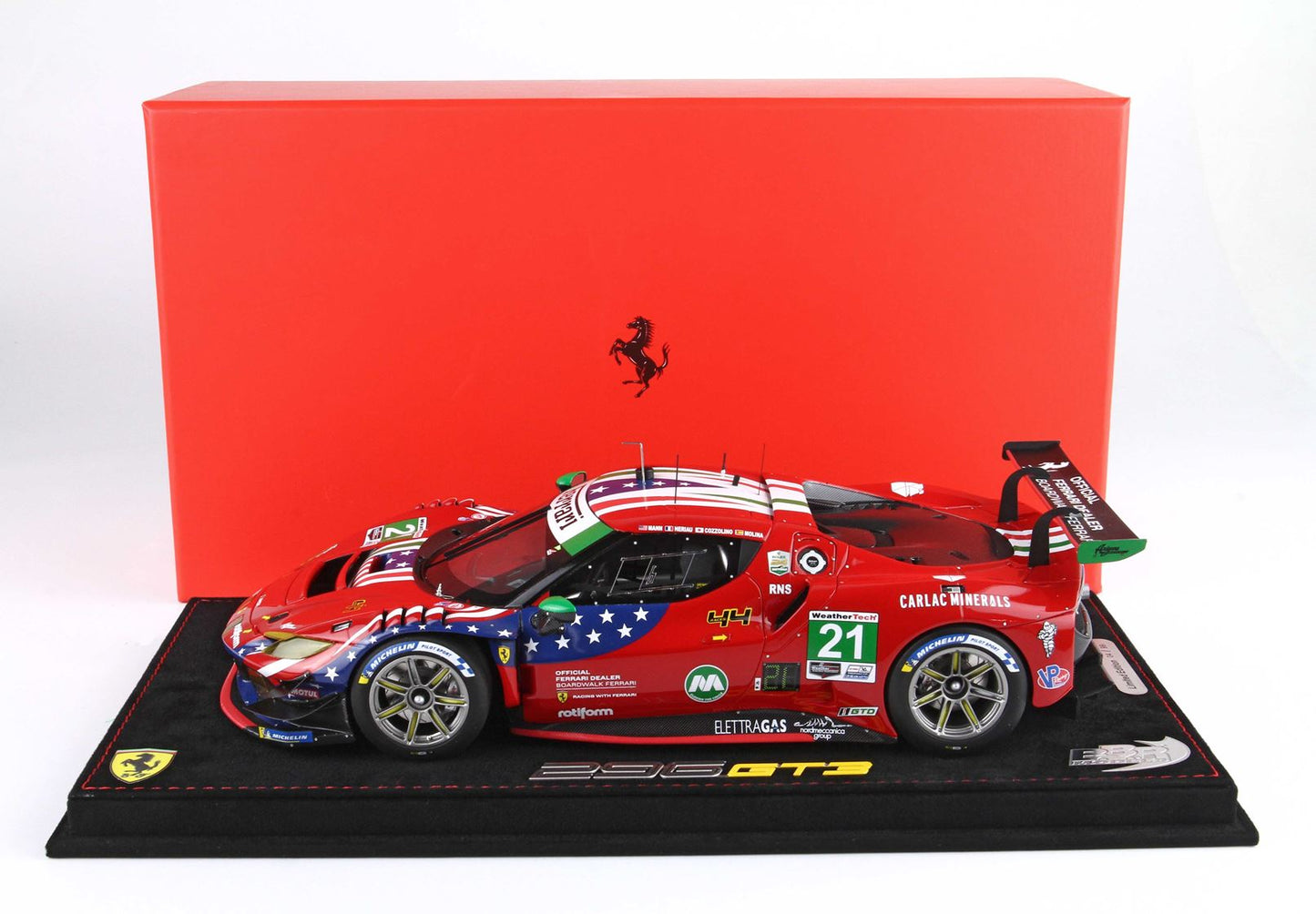 BBR Ferrari 296 GT3 #21 24h Daytona 2024 Driver Cozzolino-Heriau-Mann-Molina 1/18 P18249