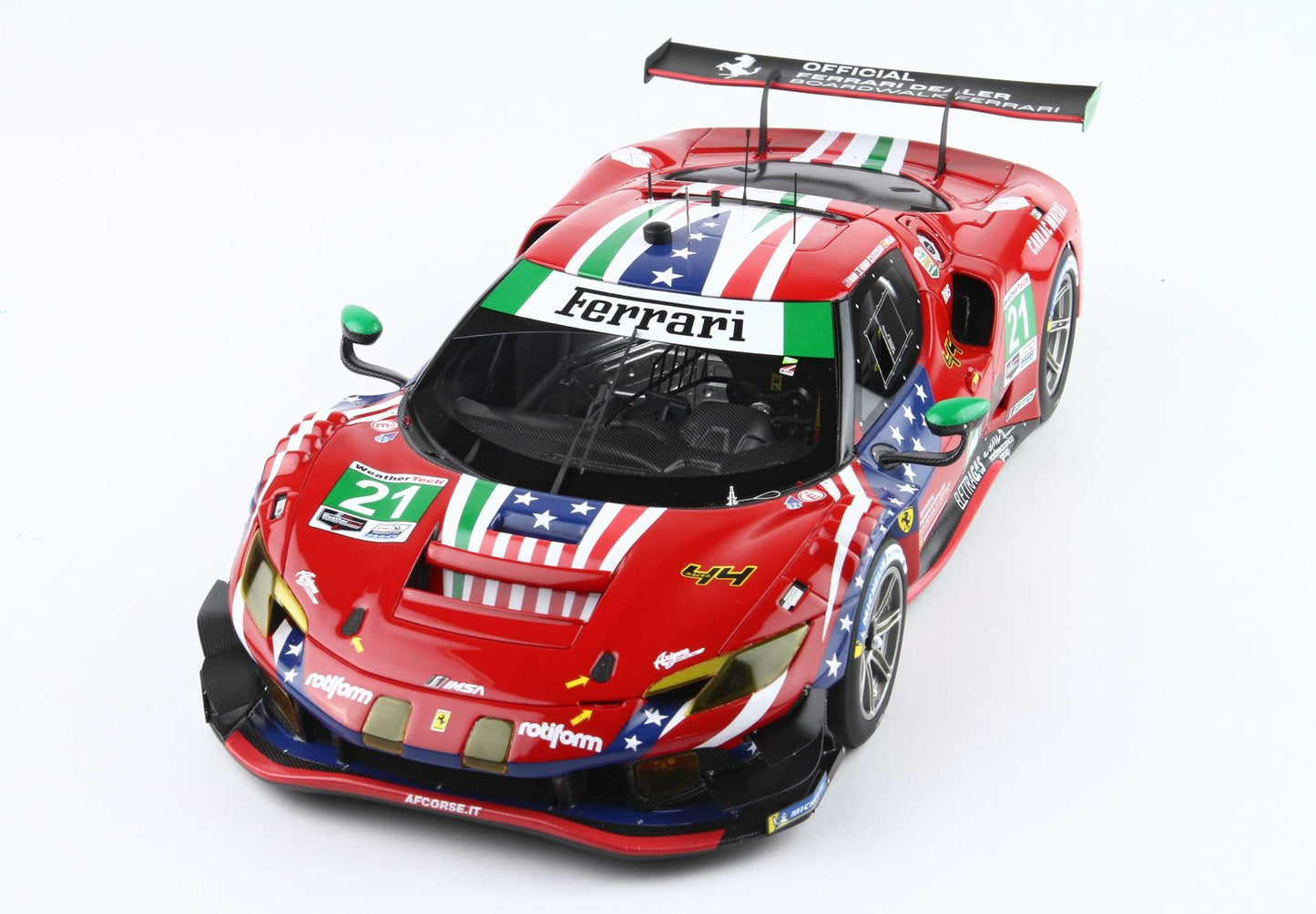 BBR Ferrari 296 GT3 #21 24h Daytona 2024 Driver Cozzolino-Heriau-Mann-Molina 1/18 P18249