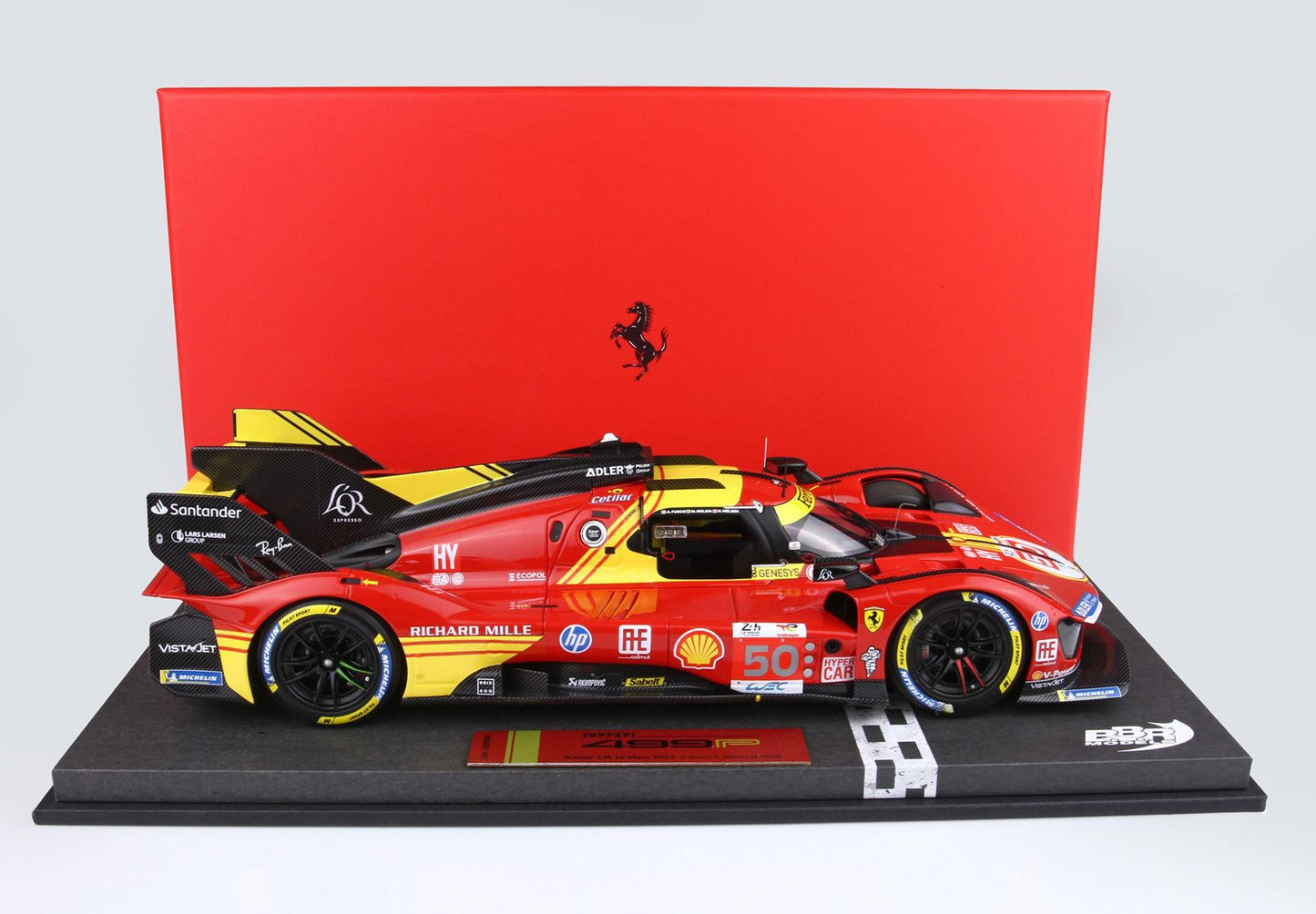 BBR Ferrari 499P car n. 50 - Winner Le Mans 2024 drivers Fuoco Nielsen Molina 1/18 P18252A Pre-Order